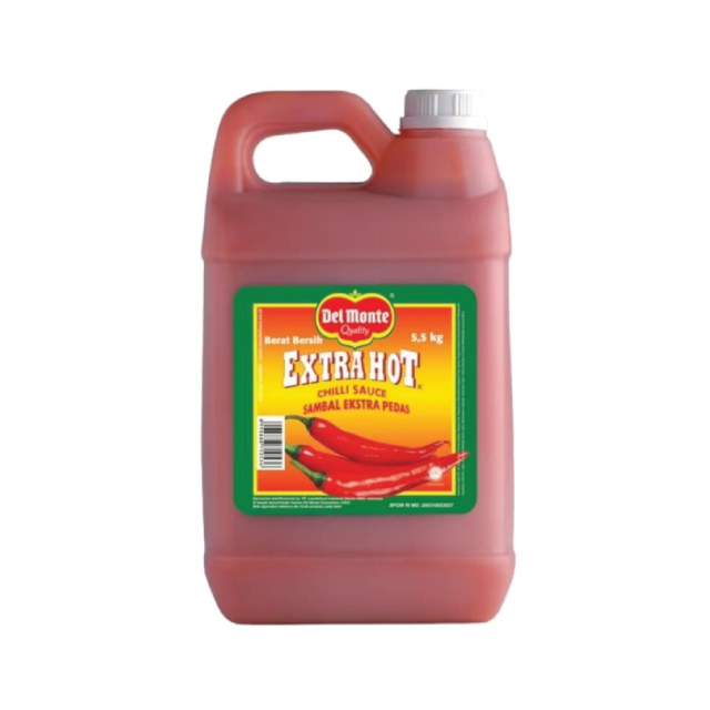 Del Monte Saus Sambal Extra Hot Jerigen 5500GR