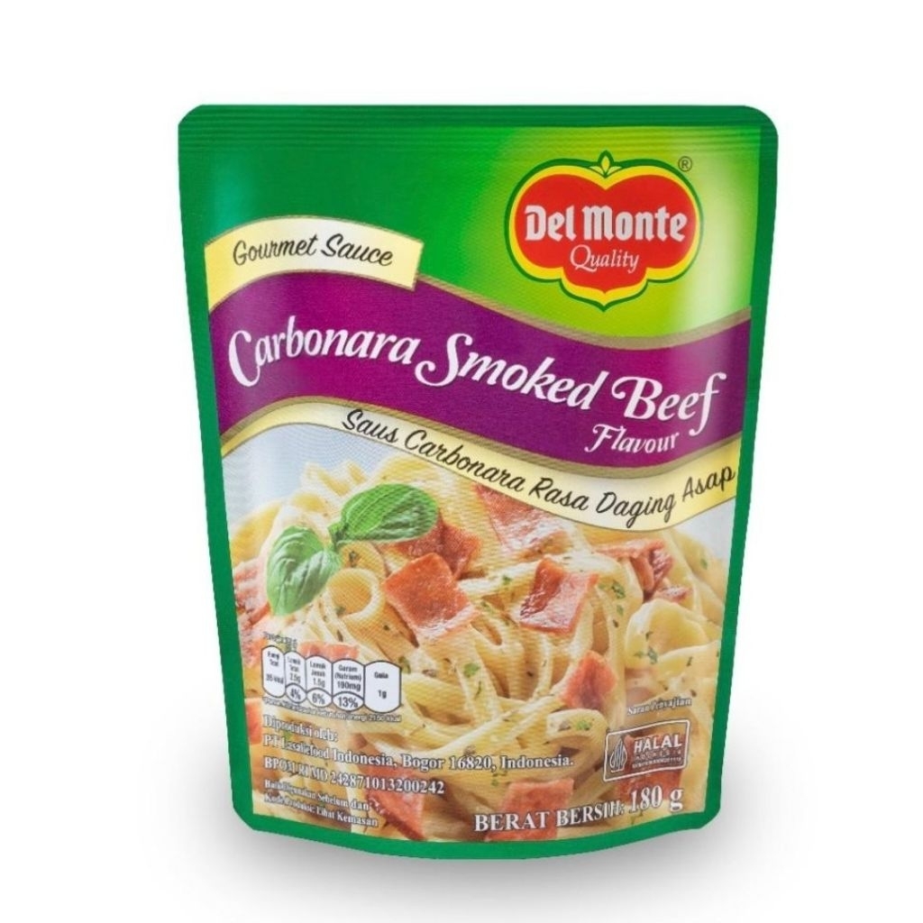 Del Monte Gourmet Saus Carbonara Smoked Beef pch 180GR