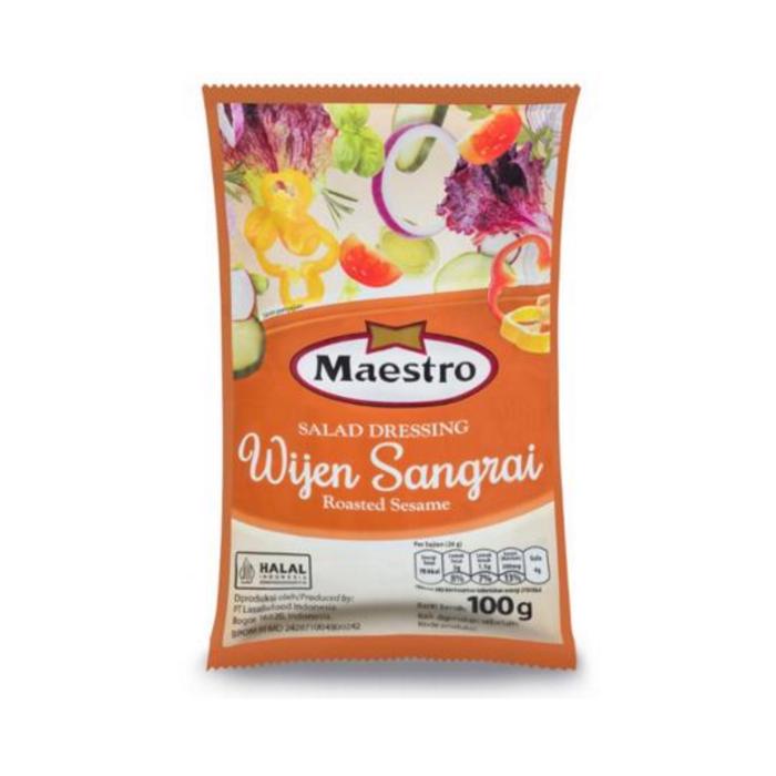 Maestro Saus Salad Dressing Wijen Sangrai Roasted Sesame Sachet 100GR