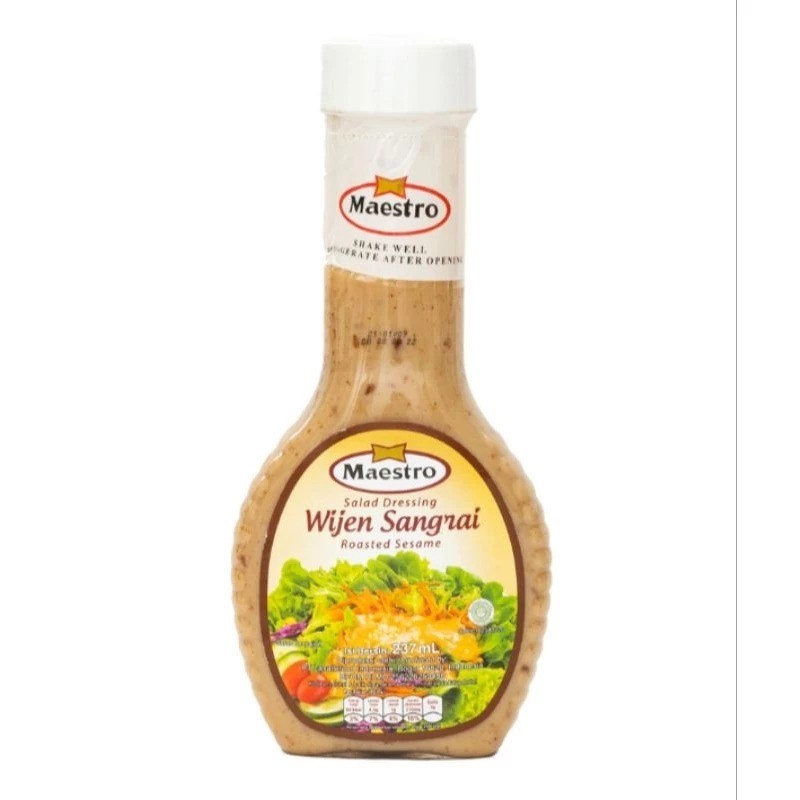 Maestro Saus Salad Dressing Wijen Sangrai Roasted Sesame btl 237ML