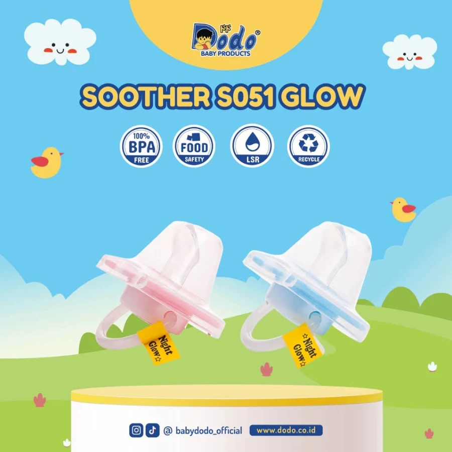 Dodo Baby Soother With Holder Glow In The Dark S051