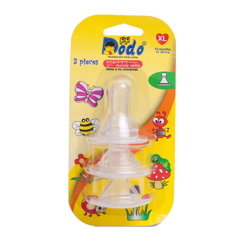 Dodo Hygienic Silicone Nipple XL 3PCS 12+ Bulan