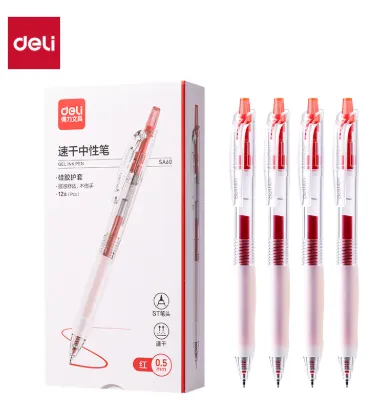 Deli Business Gel Pen Red Ink 0.5mm