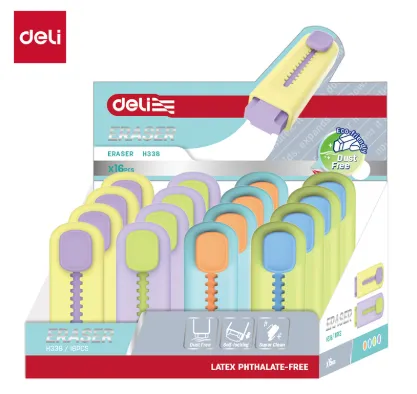 Deli Push Pull Eraser Solid Color