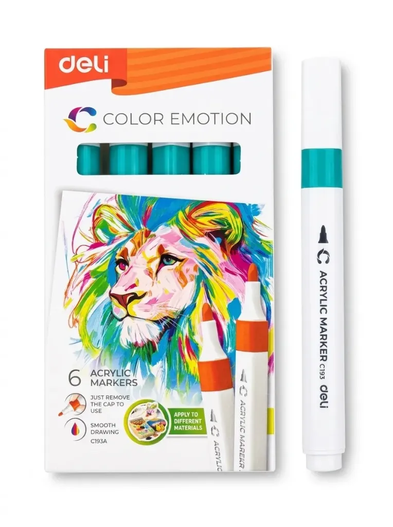 Deli Acrylic Marker 34 Cyan Blue