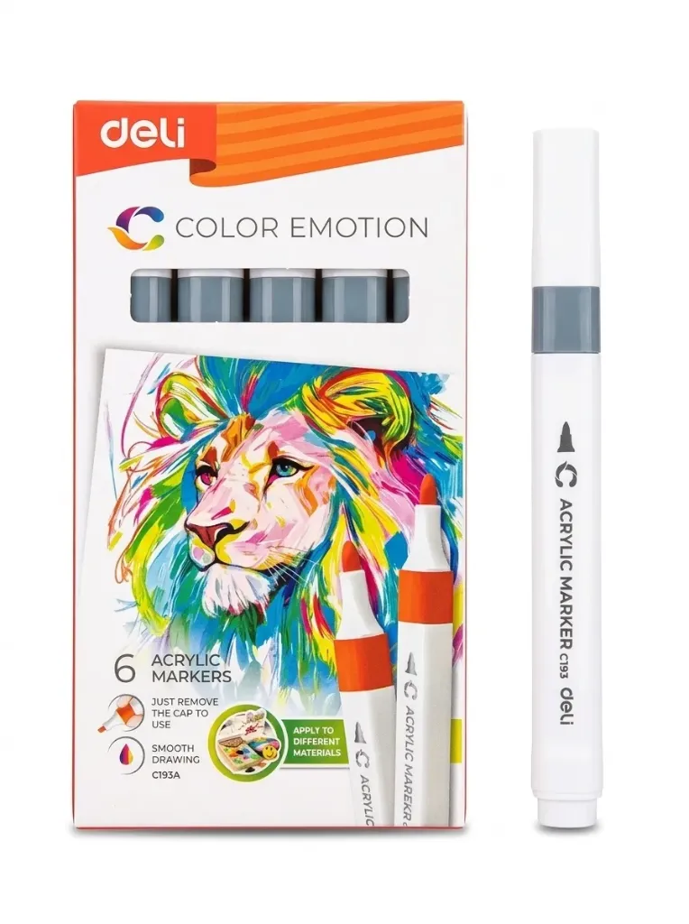 Deli Acrylic Marker 153 Dark Grey