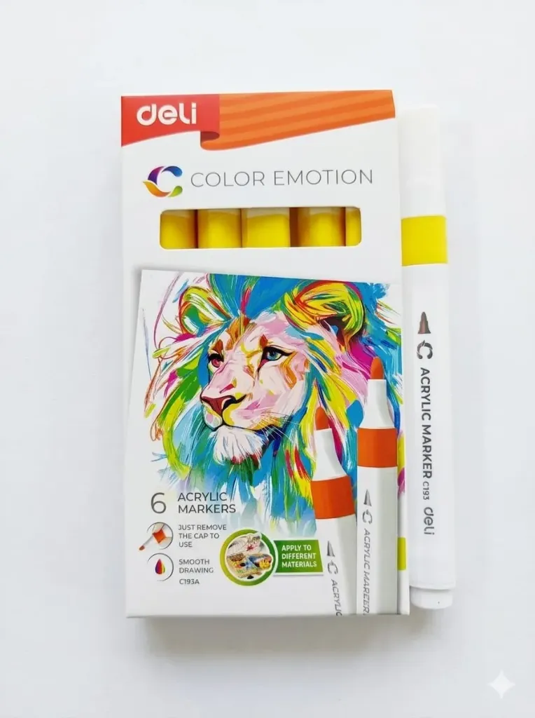 Deli Acrylic Marker 44 Yellow