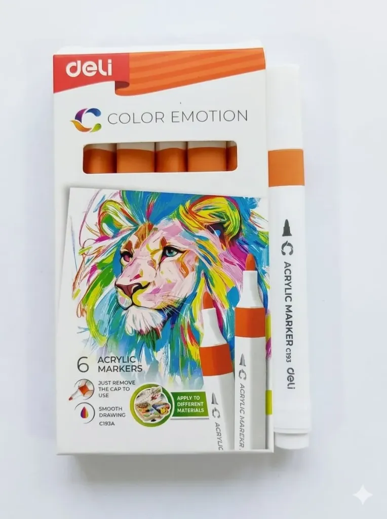 Deli Acrylic Marker 55 Orange Yellow