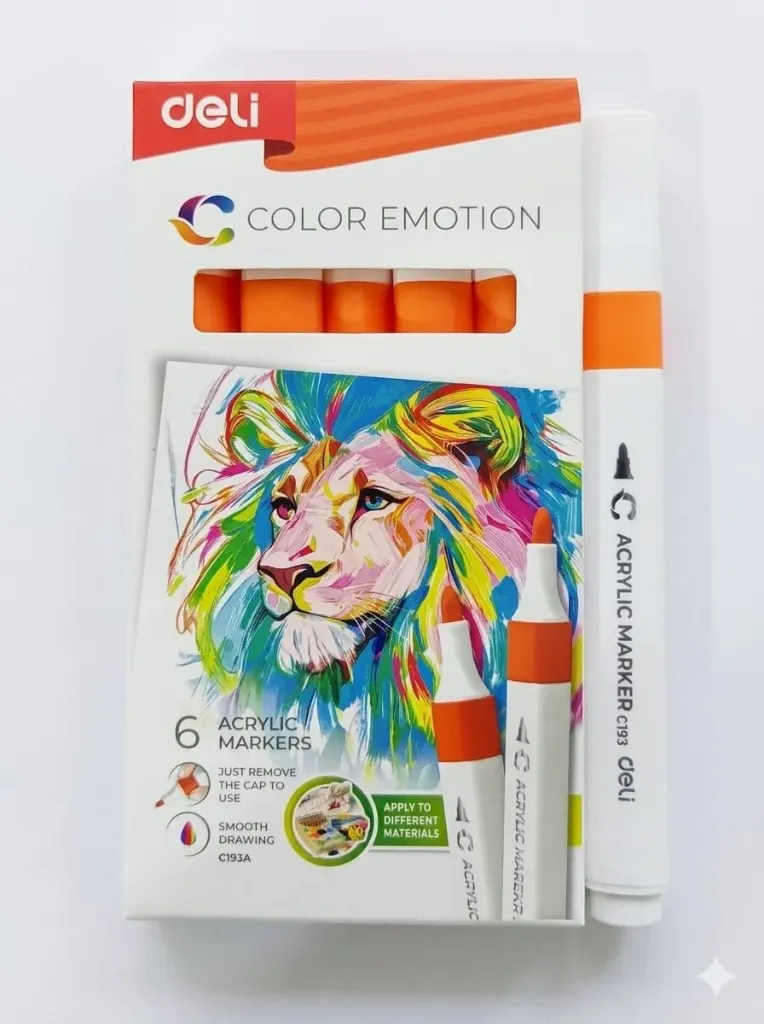 Deli Acrylic Marker 23 Orange