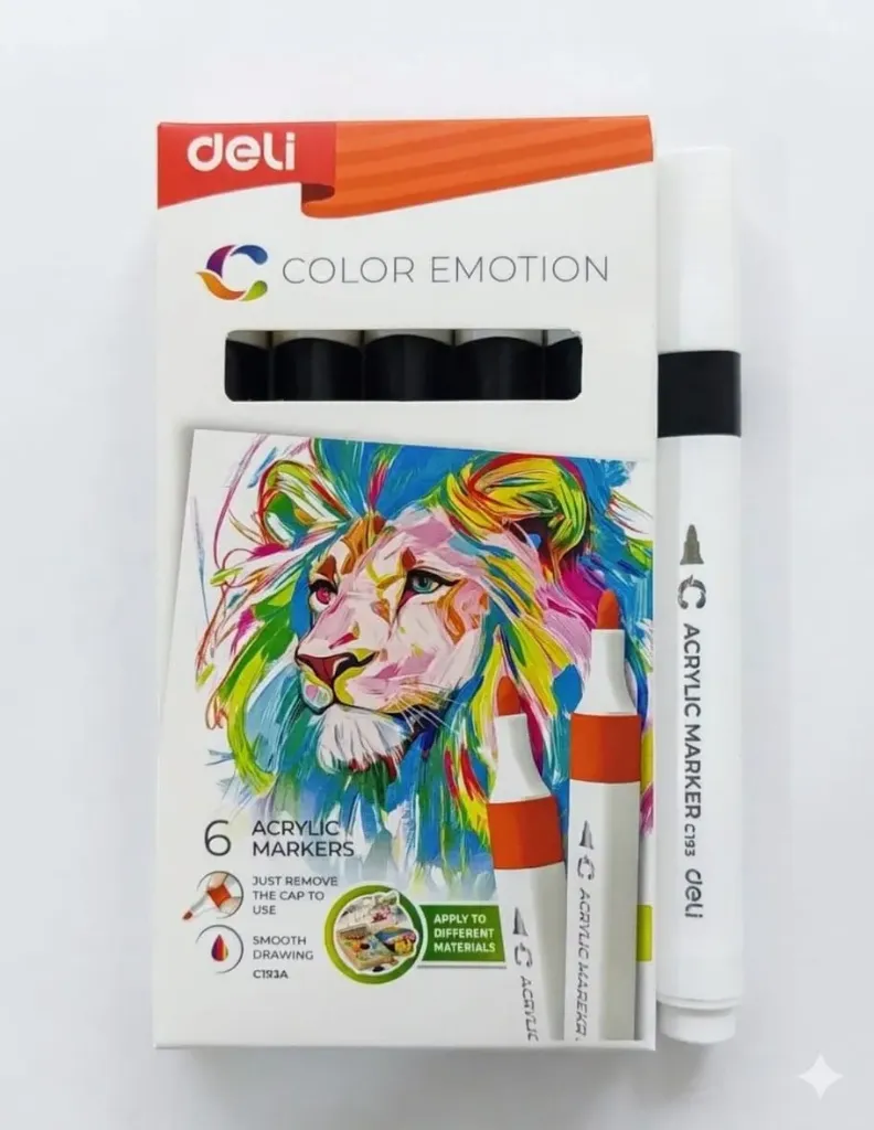 Deli Acrylic Marker 10 Black
