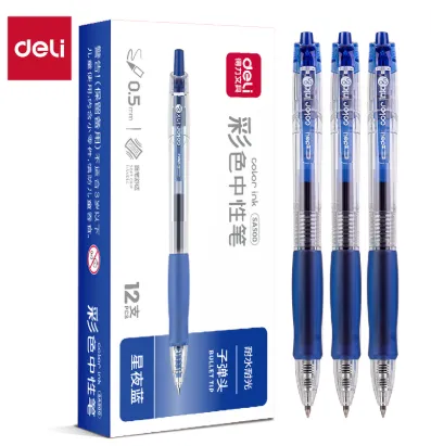 Deli Gel Pen Color Ink Navy Blue Ink 0.5mm