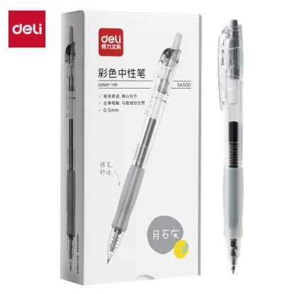 Deli Gel Pen Color Ink Grey Ink 0.5mm