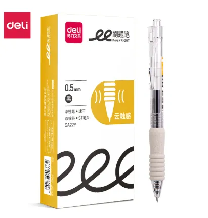 Deli Gel Pen Keep Right SA229 Black Ink 0.5mm