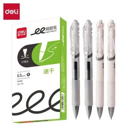 Deli Gel Pen Keep Right S01-ST Black Ink 0.5mm
