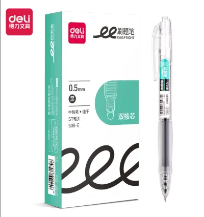 Deli Gel Pen Keep Right S08-E Black Ink 0.5mm