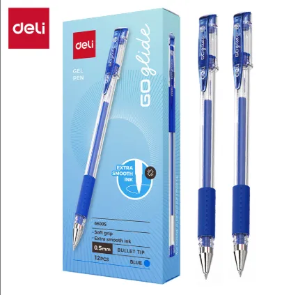 Deli Gel Pen Bullet Blue Ink 0.5mm