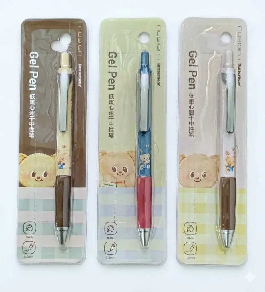 Deli Gel Pen Nusign Butterbear Black Ink 0.5mm