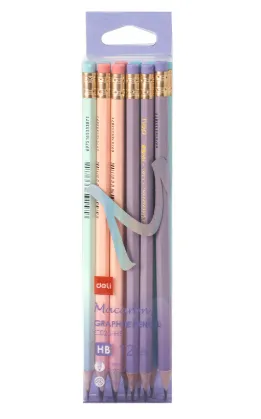 Deli Garphite Pensil Macaron HB 12PCS