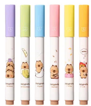Deli Highlighter Set Capypets 6PCS