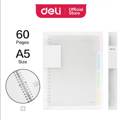 Deli Loose Leaf Notebook Transparan 60S 208x145mm