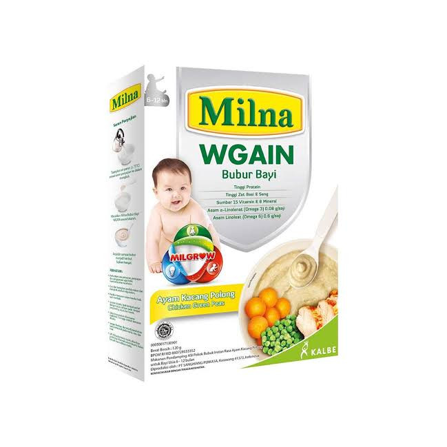 Milna Wgain Bubur Bayi Ayam Kacang Polong 120GR