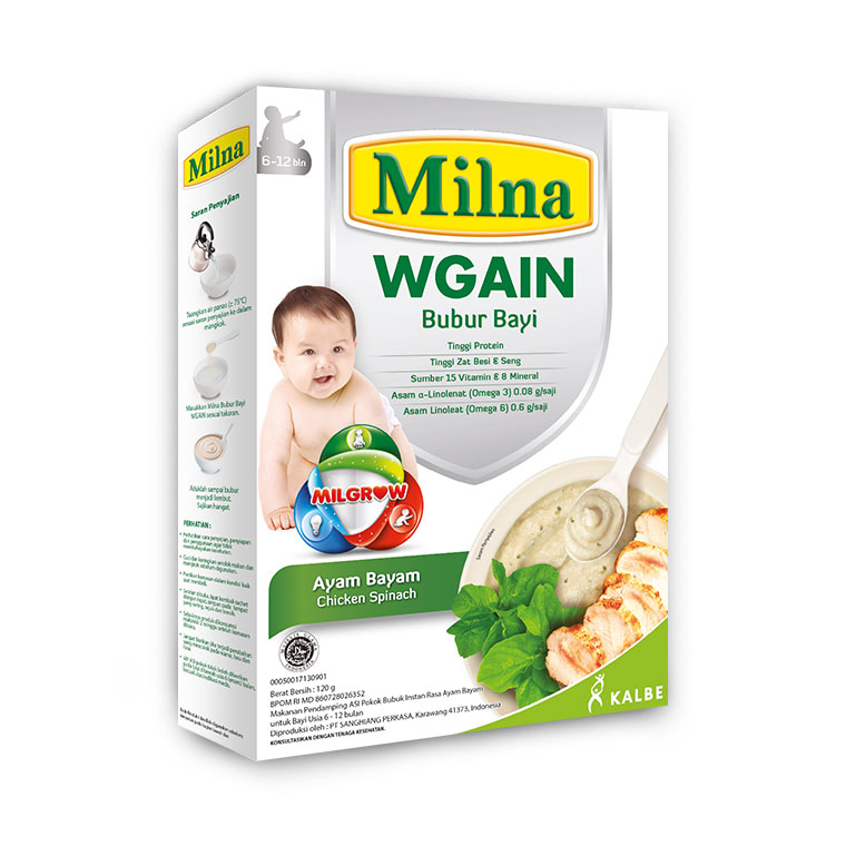 Milna Wgain Bubur Bayi Ayam Bayam 120GR