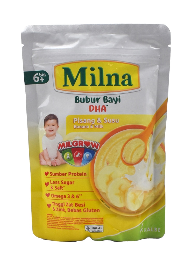 Milna Bubur Bayi Pisang & Susu Pch 120GR