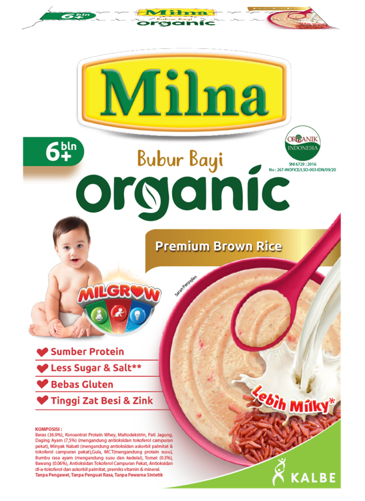 Milna Bubur Bayi Organic Premium Brown Rice 120GR
