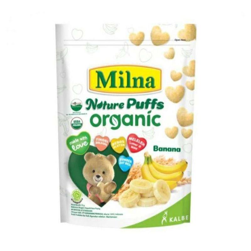 Milna Nature Puffs Organic Banana Pch 15GR