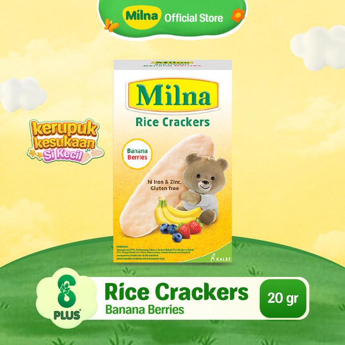 Milna Rice Crackers Banana Berries 20GR