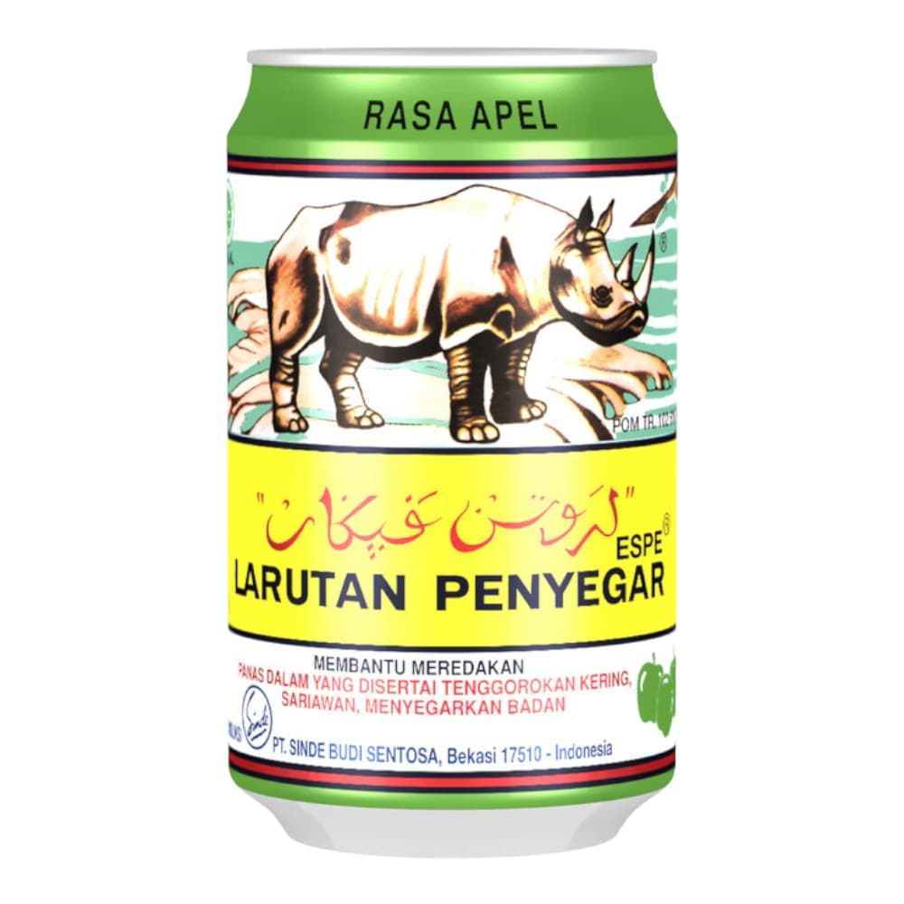 Larutan Penyegar Cap Badak Apel Can 320ML