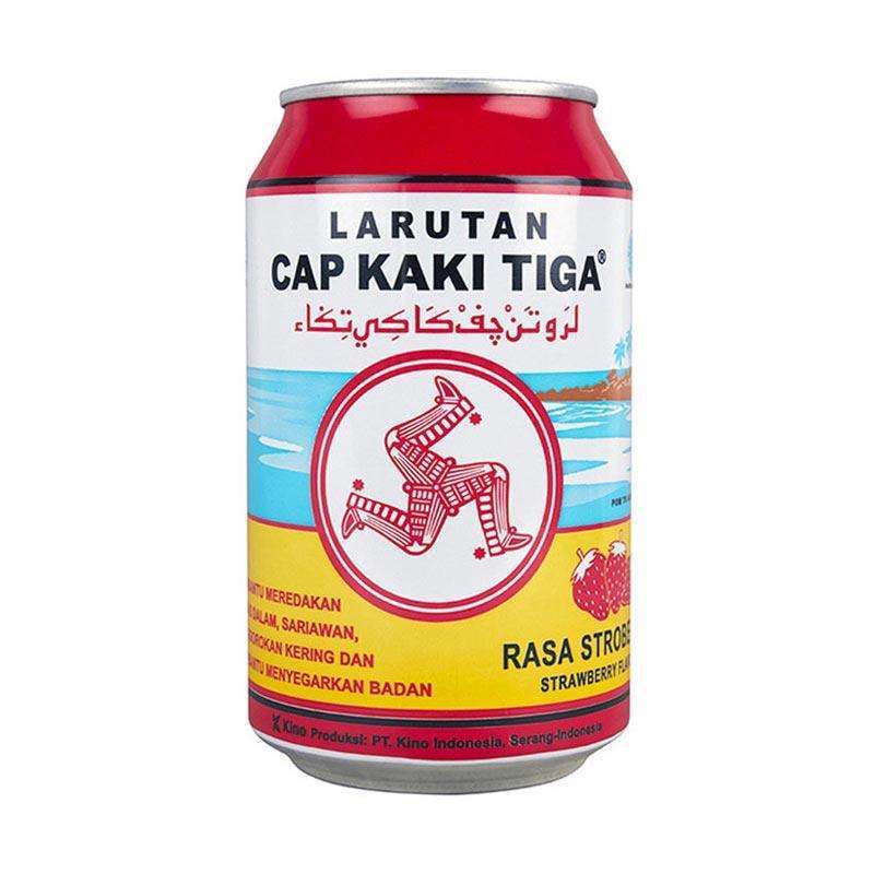 Larutan Cap Kaki Tiga Stroberi Can 320ML