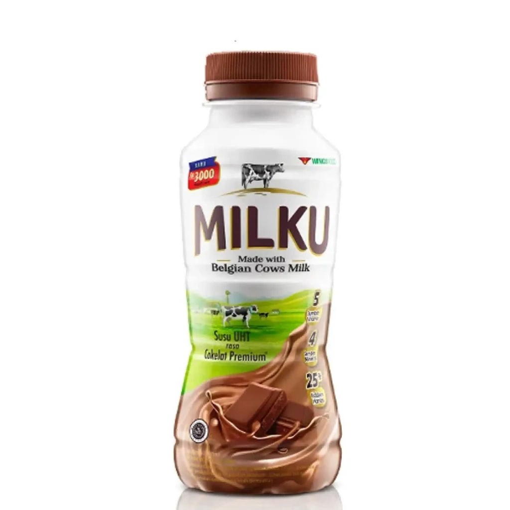 Milku UHT Cokelat Premium Btl 200ML