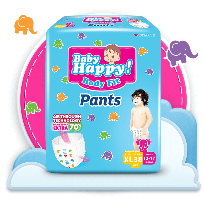 Baby Happy Body Fit Pants XL 38PCS