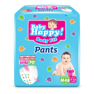 Baby Happy Body Fit Pants M 48PCS
