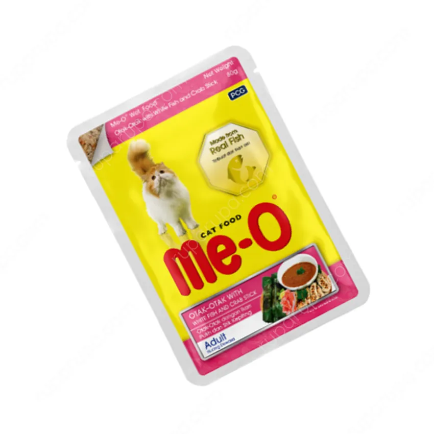 Me-o Cat Food Otak-Otak White Fish & Crab Stick Pch 80Gr