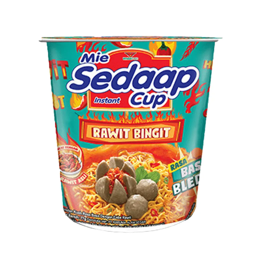 Mie Sedaap Cup Rawit Bingit Baso Bleduk 77GR