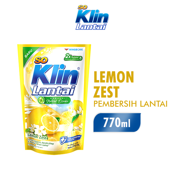 So Klin Lantai Lemon Zest Pch 770ML