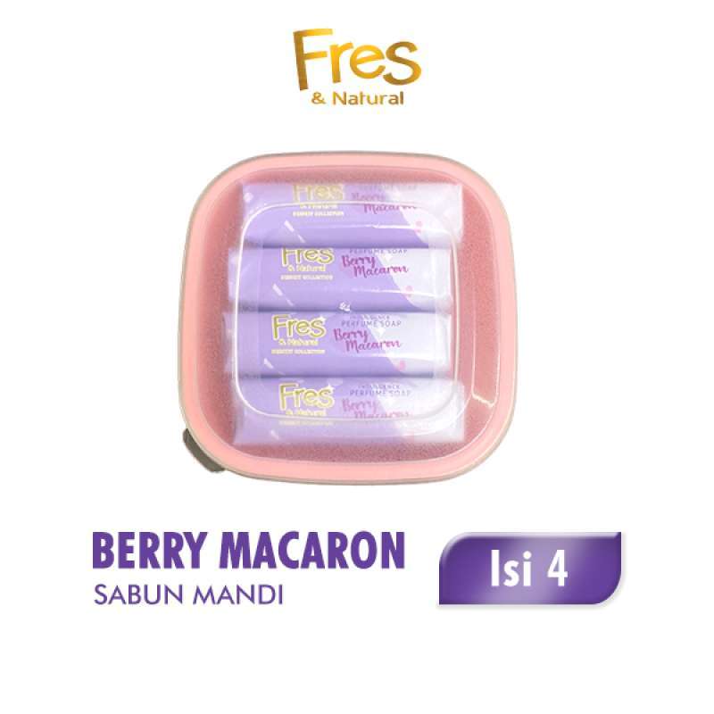 Fres & Natural Bar Soap Berry Macaron 72GR