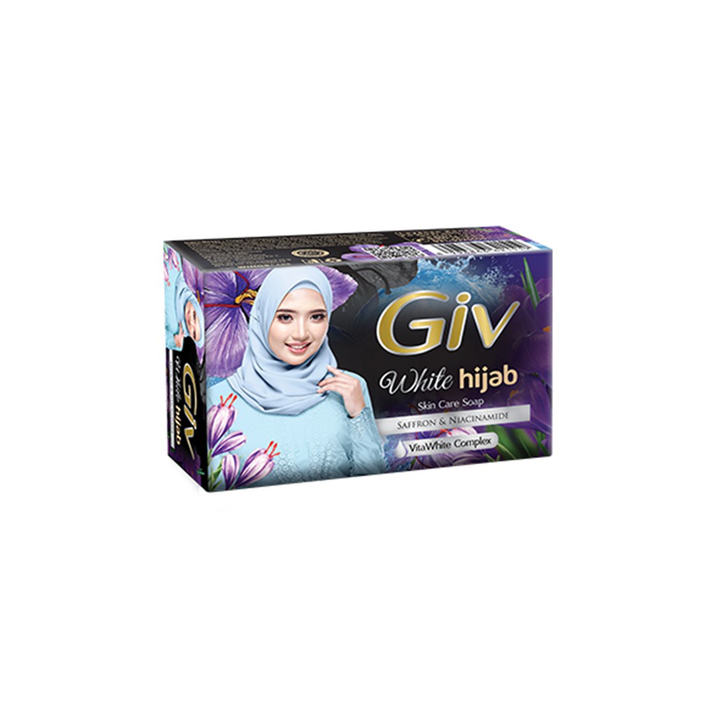 Giv White Hijab Bar Soap Saffron & Niacinamide 72GR