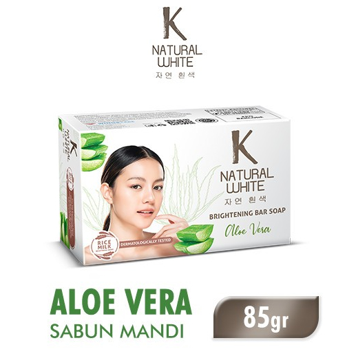 K Natural White Brightening Bar Soap Aloe Vera 85GR