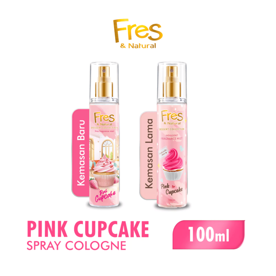 Fres & Natural Body Mist Dessert Collection Pink Cup Cake 100ML