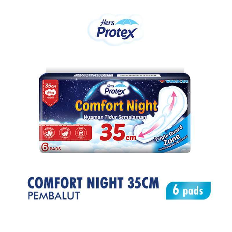 Protex Daily Comfort Night Wing 35cm 6PCS