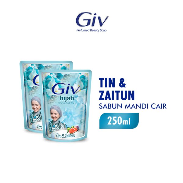 Giv Hijab Body Wash Tin & Zaitun Pch 250ML
