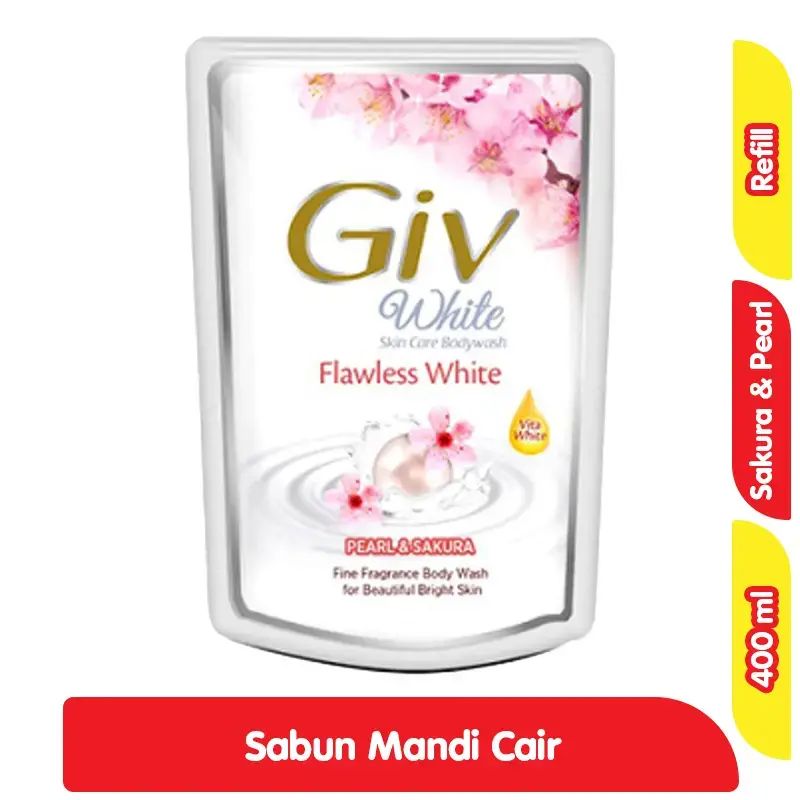 Giv White Body Wash Sakura & Pearl Pch 400ML