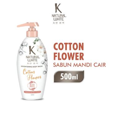K Natural White Brightening Body Wash Cotton Flower Btl 500ML
