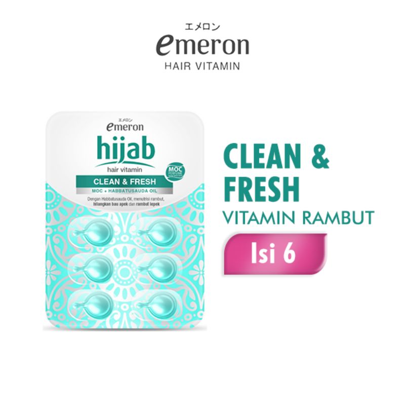 Emeron Hair Vitamin Hijab Clean & Fresh 6x1ML