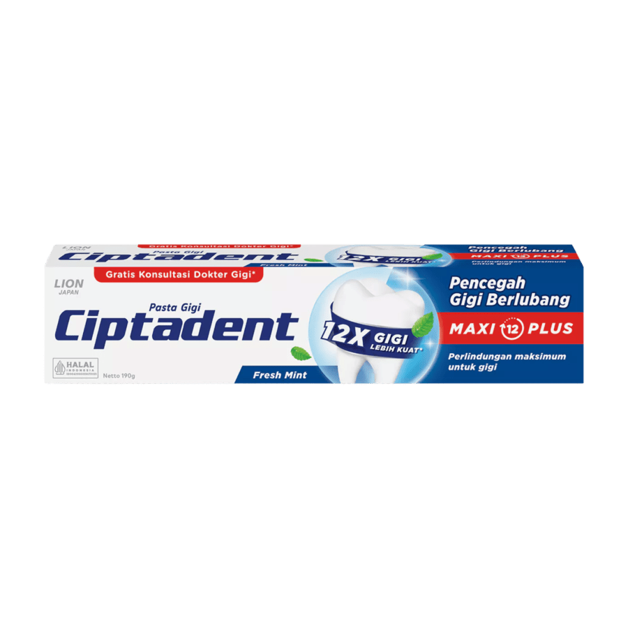 Ciptadent Pasta Gigi Maxi 12 Plus Fresh Mint 190GR