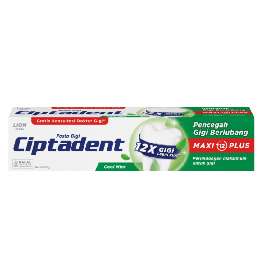 Ciptadent Pasta Gigi Cool Mint Maxi 12 Plus 225GR