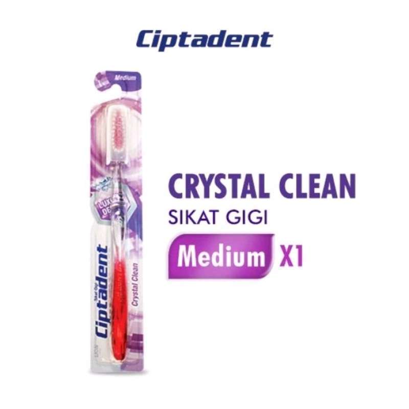Ciptadent Sikat Gigi Crystal Clean Medium 1PCS